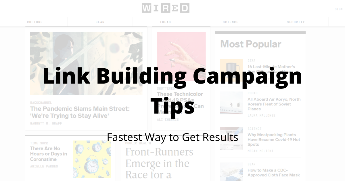 Link Building Campaign Tips