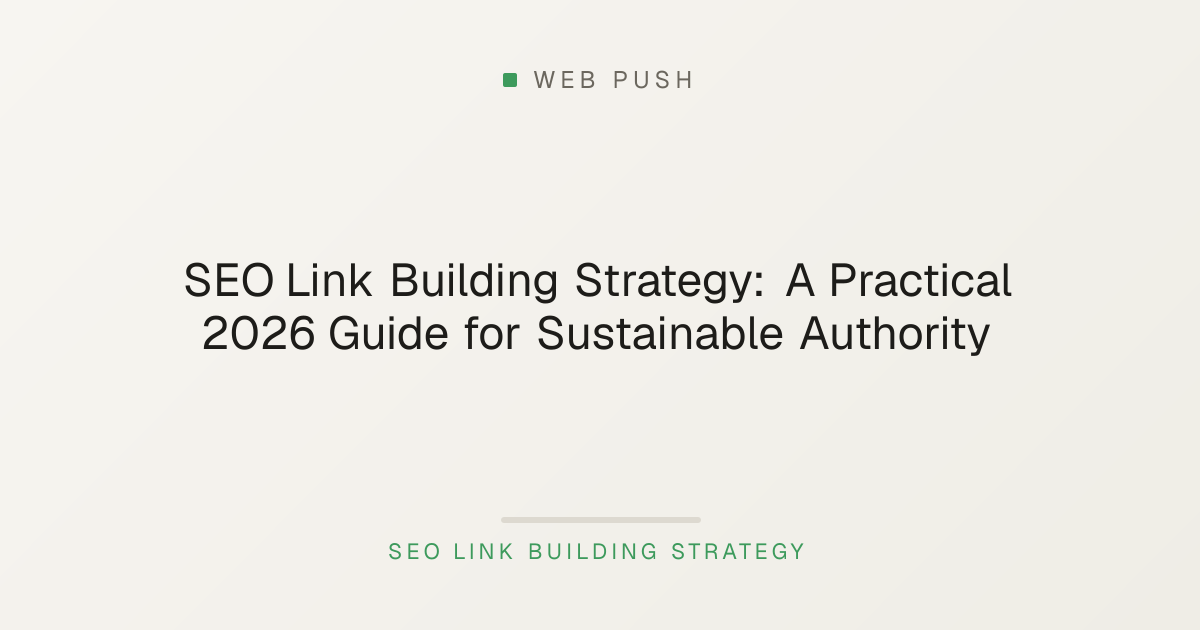 Title card: SEO Link Building Strategy — A Practical 2026 Guide for Sustainable Authority